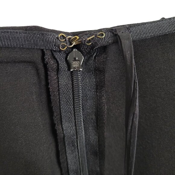 Ralph Lauren Womens Black Label Sz 12 Pants Career Flat Front Side Zip Wide Leg - Picture 8 of 10